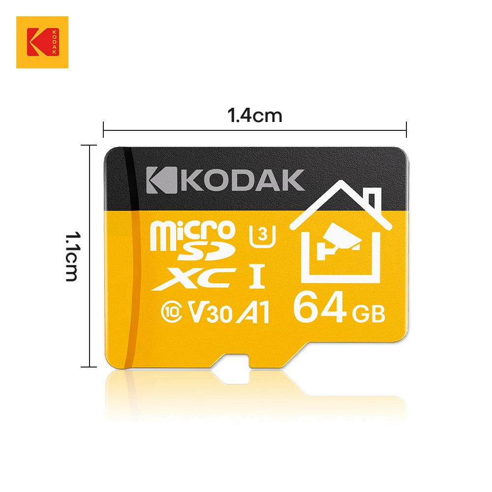 Kodak KI330 High Endurance Micro SD Card for Security Camera & Dash Cam 64G 128G 256G U3 V30 Memory Card Surveillance TF Card Zpaxo