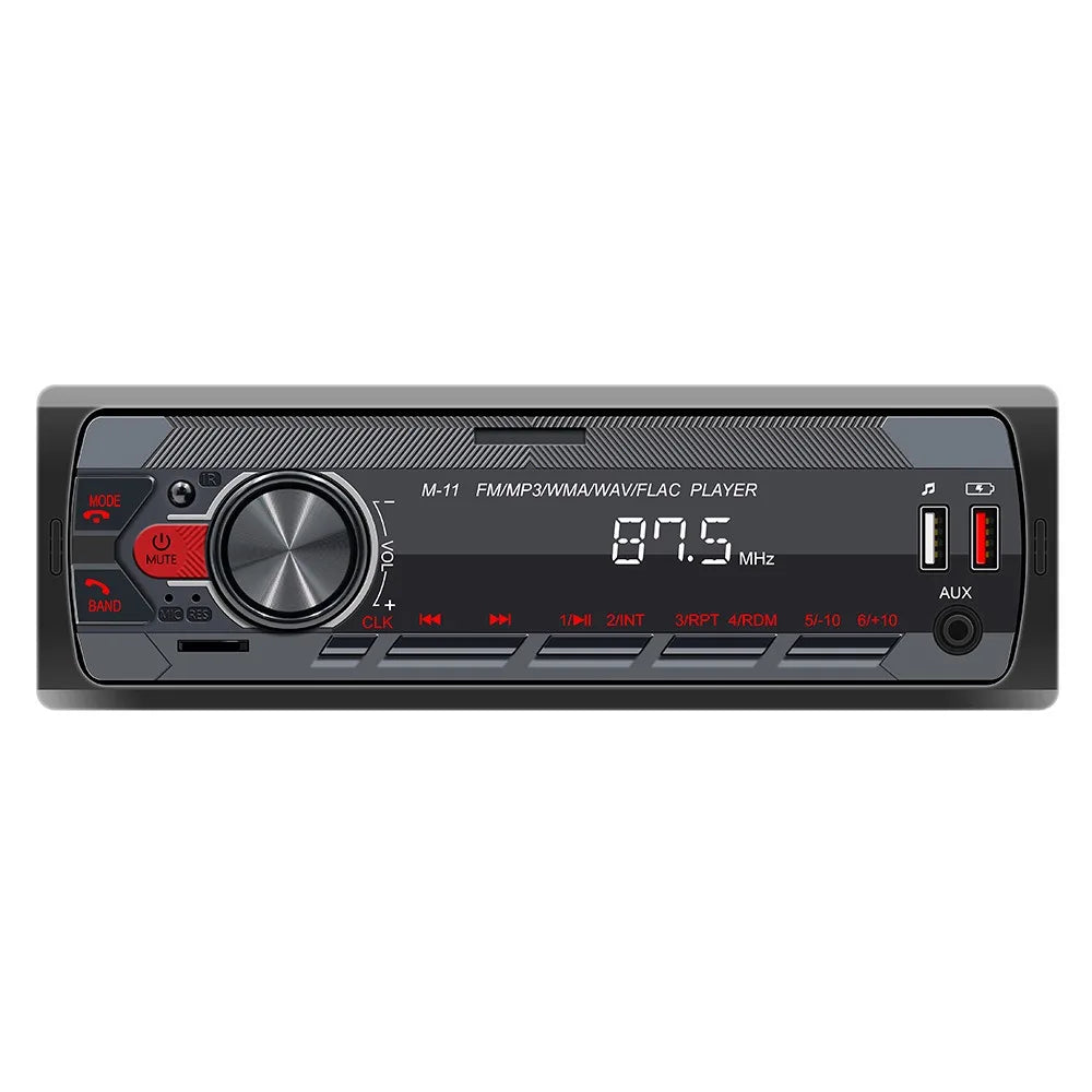12V Bluetooth Car MP3 Player LED Display Remote Control Car FM Radio Button Control 4 Channel Car MP3 Player Universal Zpaxo Car Radio