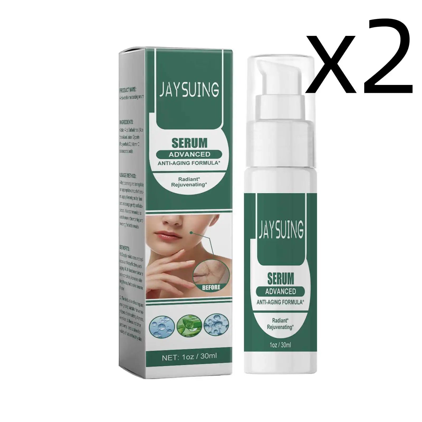 Jaysuing Face Essence – Moisturizing, Firming & Pore Minimizer Face Serum Essence Zpaxo 2x30ml