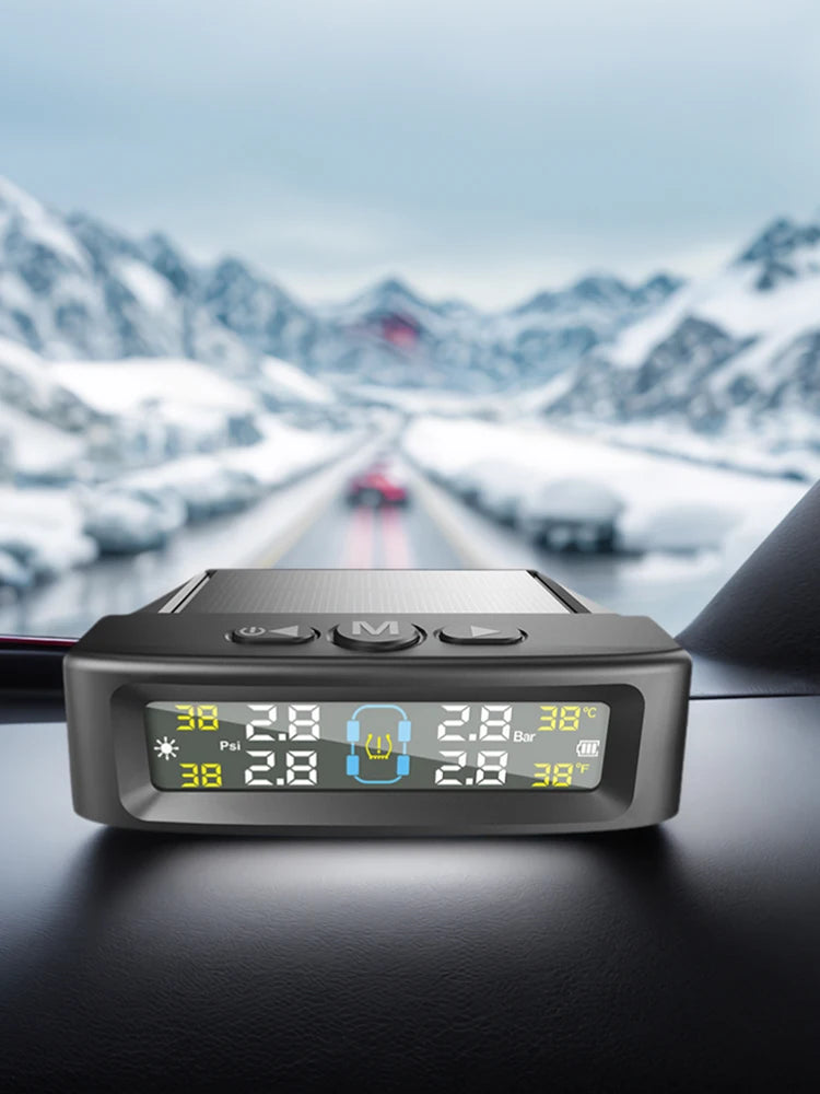 Tire Pressure Monitoring System 4 Sensors Monitor Universal TPMS Car