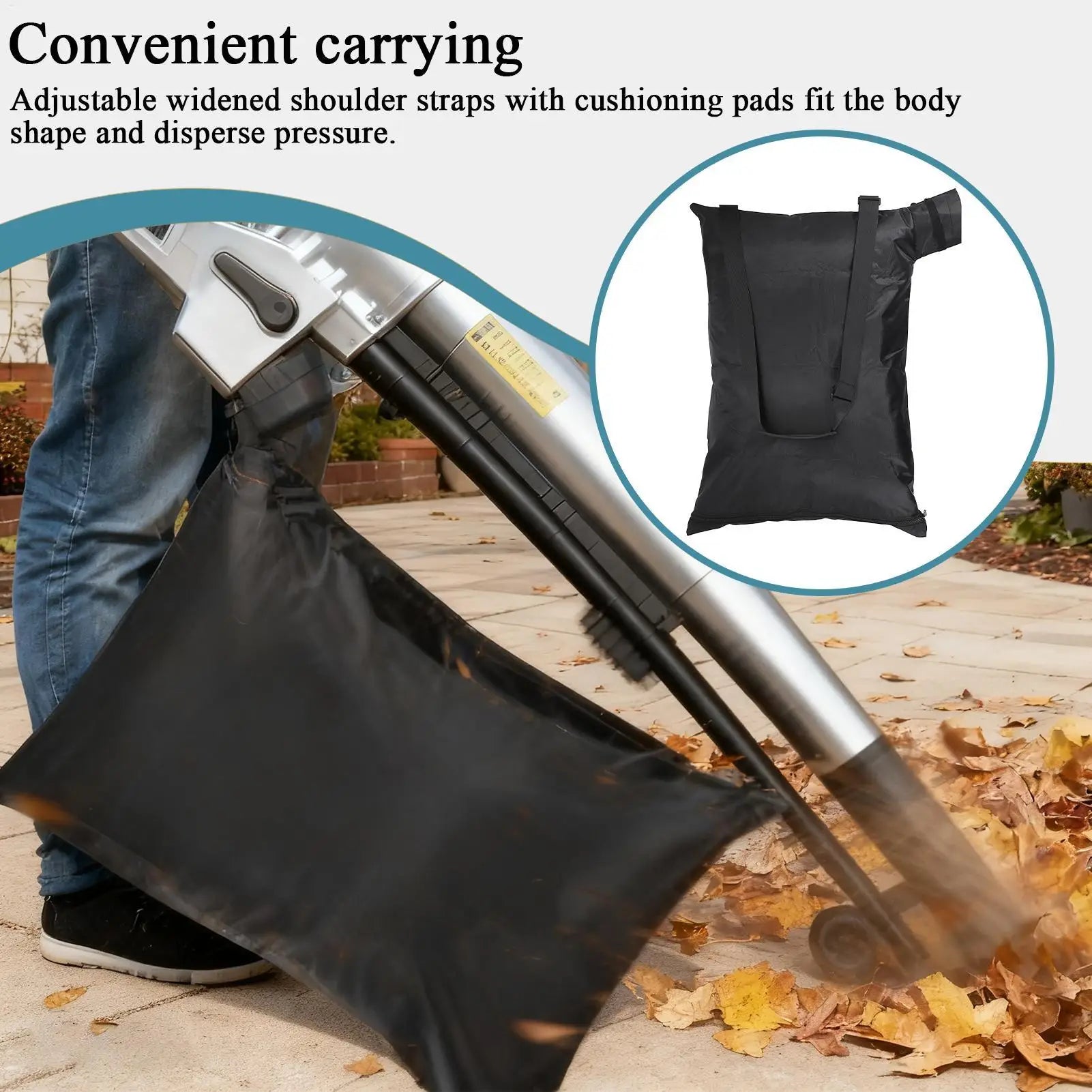 Oxford Cloth Leafs Blower Vacuum Bag 27 5x21inch Waterproof Dustproof