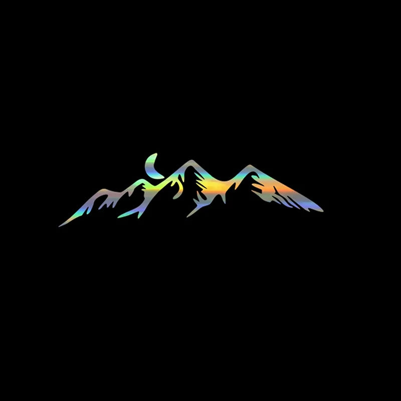 Mountain Moon PVC Stickers – Car, Laptop, Helmet & Phone Decals
