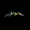 Mountain Moon PVC Stickers – Car, Laptop, Helmet & Phone Decals