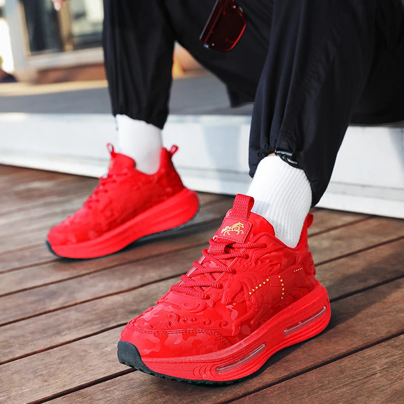Men's Casual Sneakers Luxury Trainer Shoes Breathable Race Running