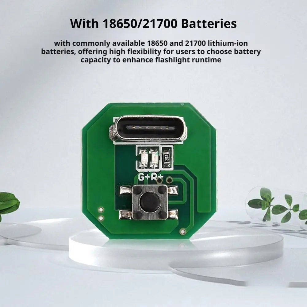 All-in-One Flashlight Driver Module Type-C Charging 18650 10W LED LED Driver Module Zpaxo