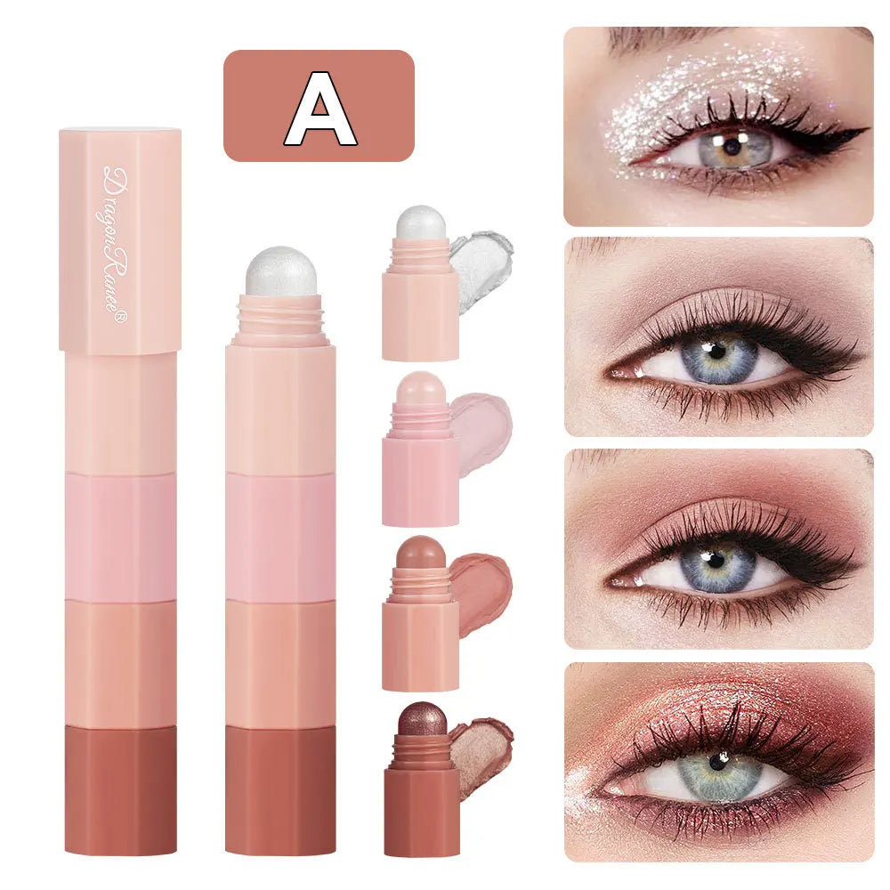 4 5 In1 Pearlescent Eyeshadow Pencil Glitter Silkworm Liner