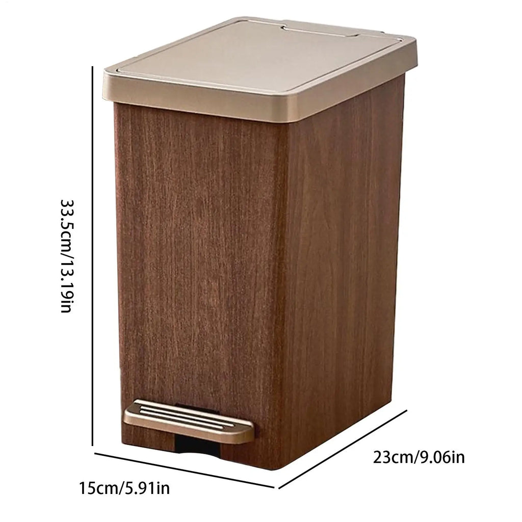 Kitchen Trash Can Step Soft-close Foot Pedal Slim Wastebasket