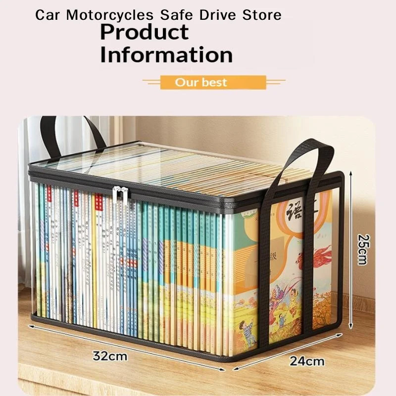 CMClear PVC Storage Box Flip-top Lid View Window Multi-use Organizer