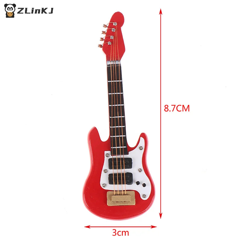 1 12 Dollhouse Miniature Music Electric Guitar Model Kids Musical Toy Zpaxo