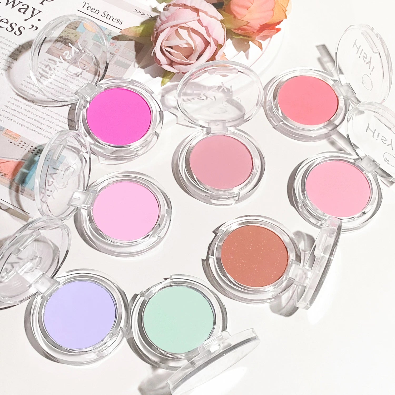 HISYI slightly tipsy blush matte fine flash micro flash natural color makeup pure desire monochrome blush plate Zpaxo