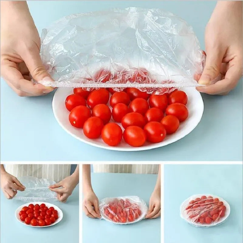 Food Storage Covers Home Foods Freshing Seal Elastic Plastic Wrap