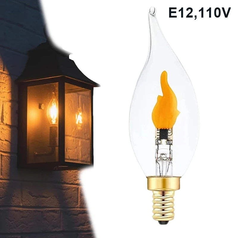 E12 E14 E27 Flickering Flame Light Bulbs LED Decoration More Zpaxo A1