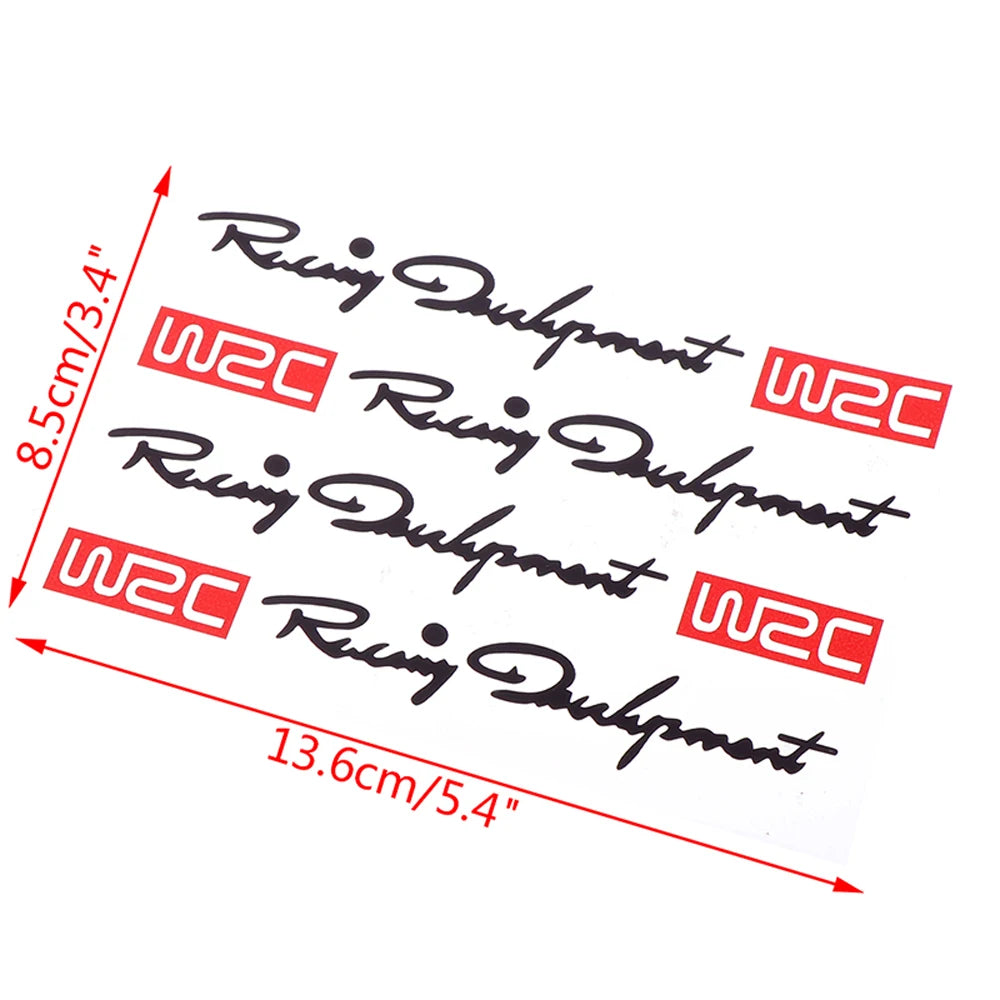 Car Styling Fashion WRC World Racing Development Creative Car Door Handle Decals Dual Color Design Stickers Vinyls Decals Zpaxo