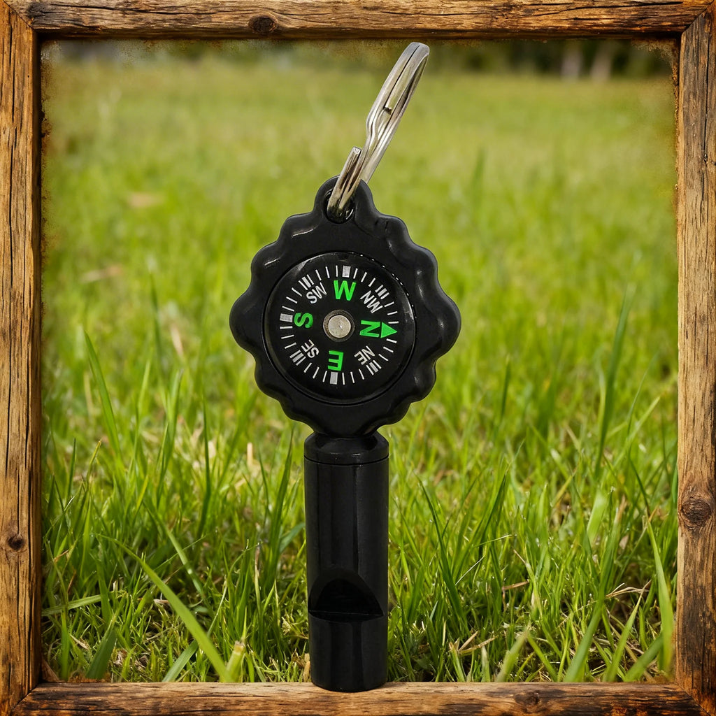 1/2pcs Survival Whistle With Compass Outdoor Multifunctional Tool Multifunctional Tool Loud Whistle 2 In1 Clear Sound For Kayaki Zpaxo
