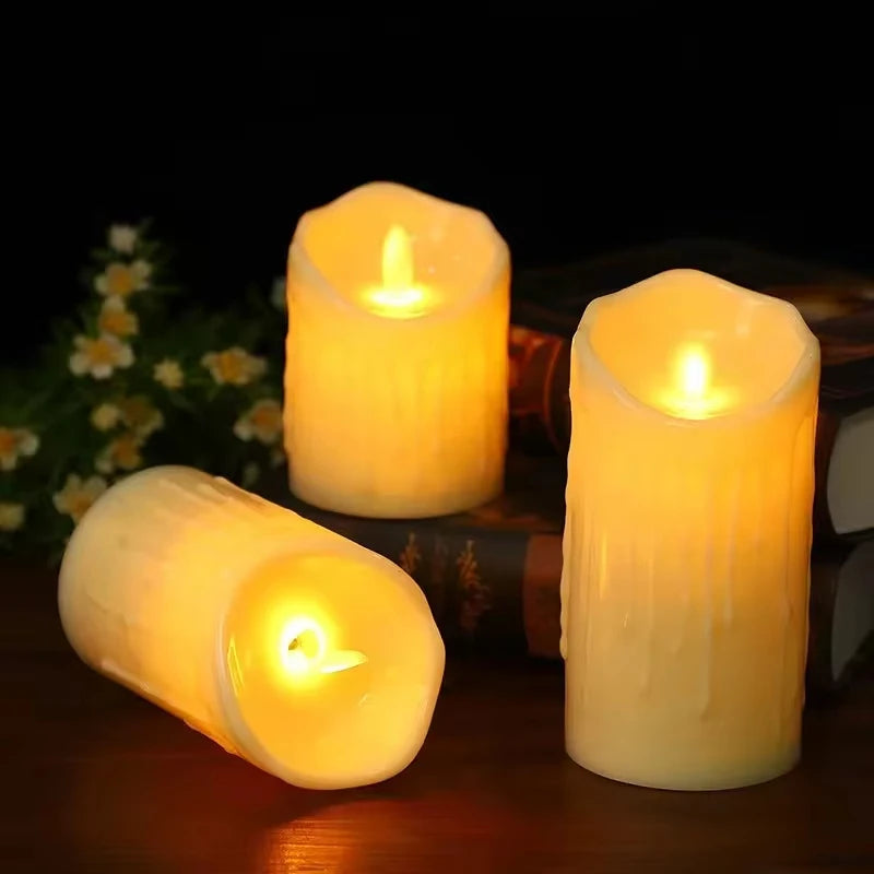 Realistic Tear-effect LED Candle Lights Smoke-free Decorative Candles