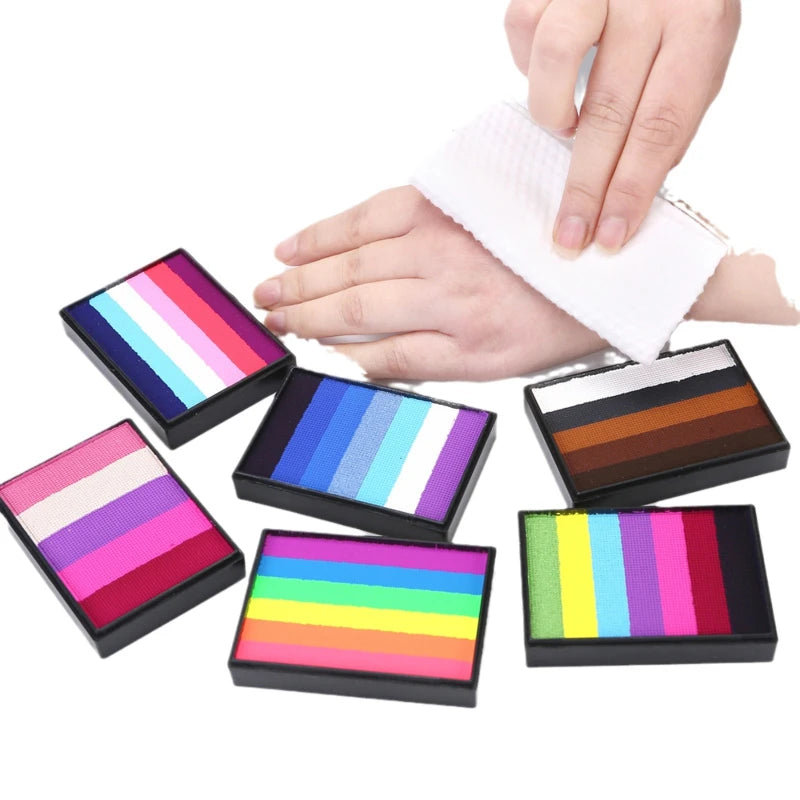 Facial Body Paint Palette Non-toxic Rainbow Water-soluble Festival Zpaxo