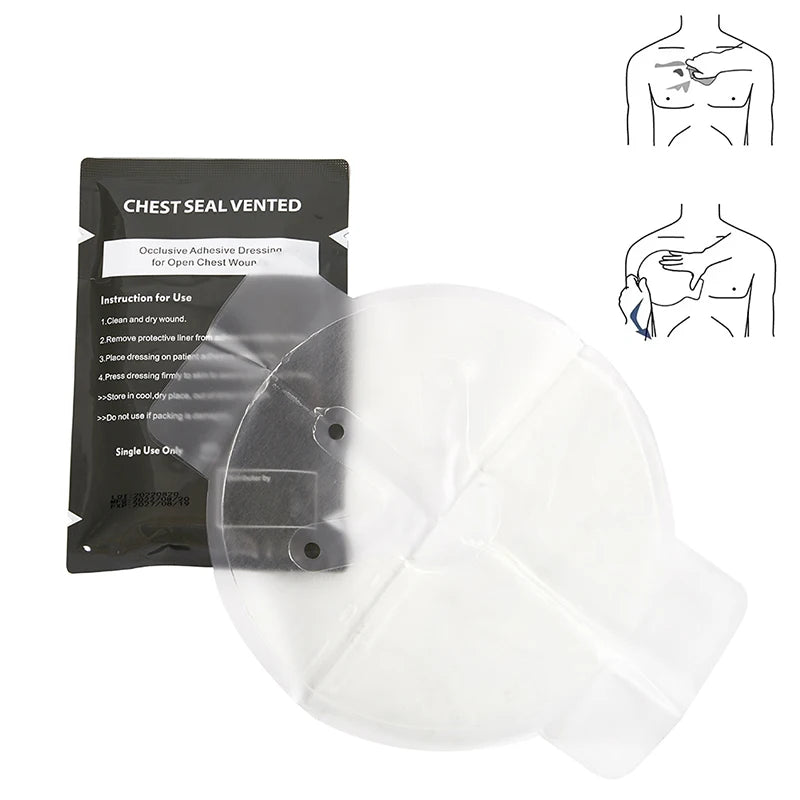 3 Holes Medical Chest Seal Vented Outdoor Emergency Treatment First