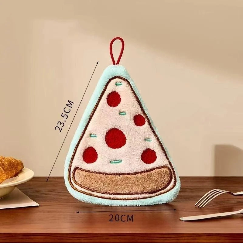 ▶1PCS Cute Cheese Bread Cake Shape Super Water-absorbing Soft Hand Towel For Bathroom Kitchen Washing Hands Cloth Zpaxo A3