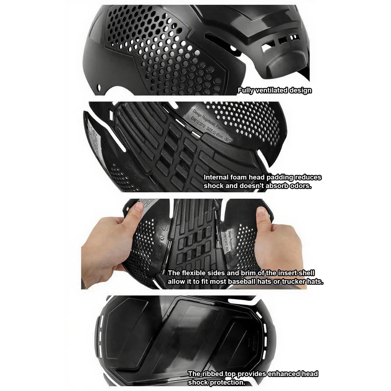 Hard Hat Insert Breathable Safety Bump Helmet Hard Caps Accessories for Inside Work Training Outdoor Sports Ball Games Zpaxo