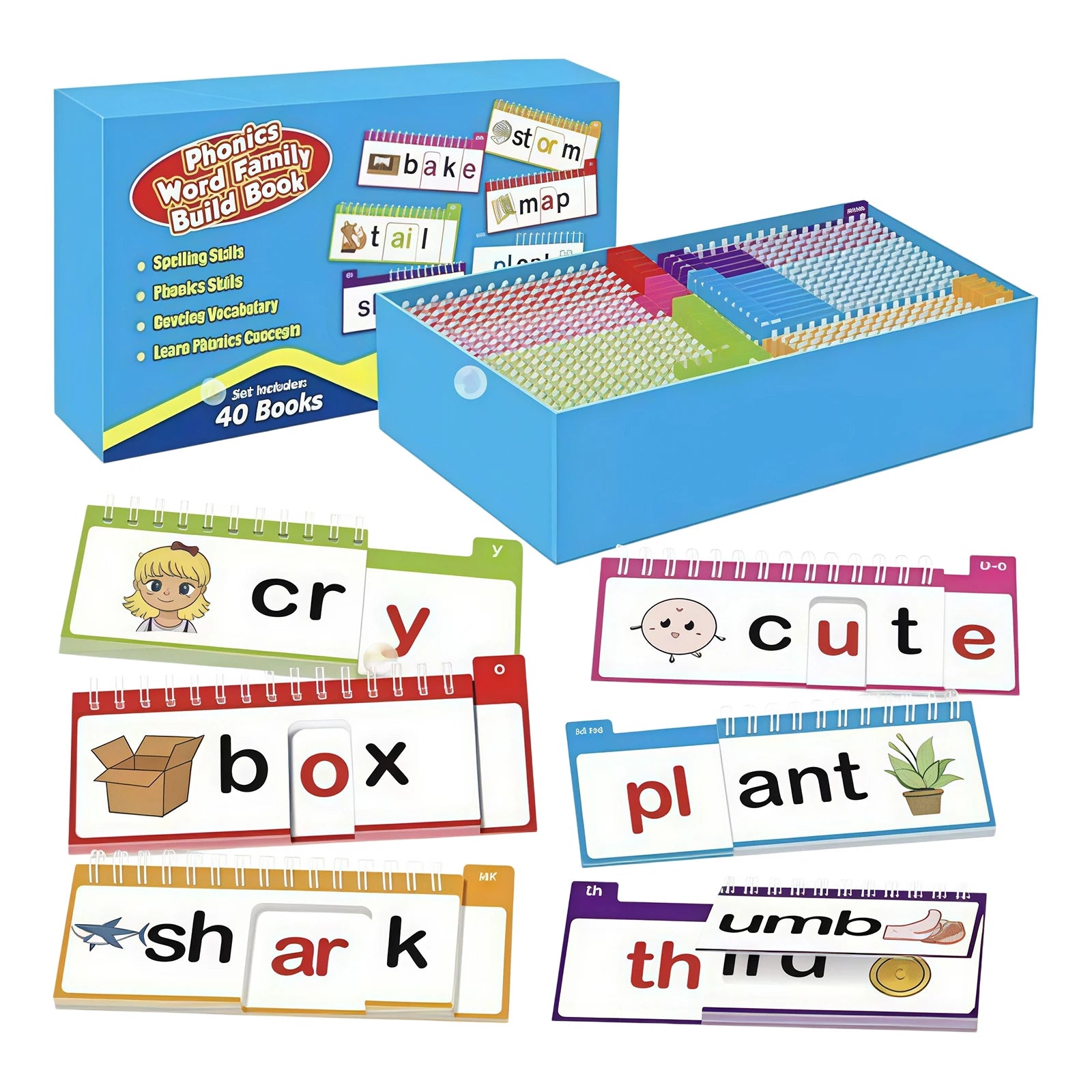 Reading Book 40 Read Rhyme Build Books Word Family Flash Cards