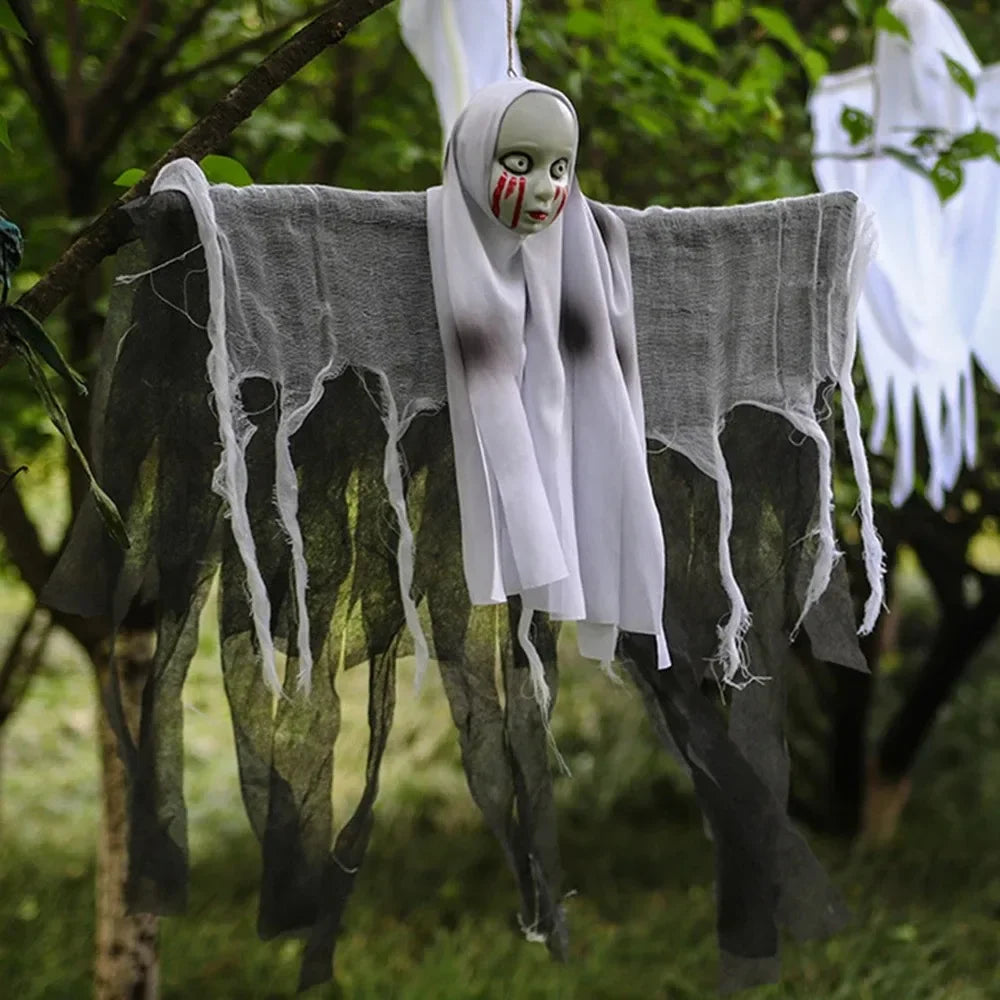Weather-resistant Hanging Skeleton Ghost Outdoor Halloween Decor