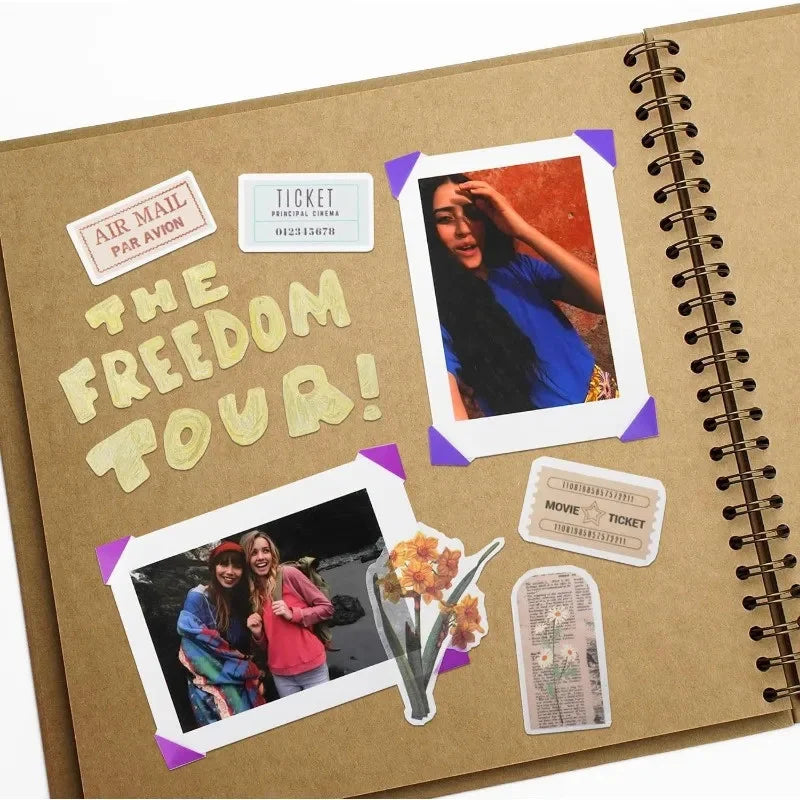 Handmade DIY Spiral-bound Photo Album Wedding Anniversary Scrapbook