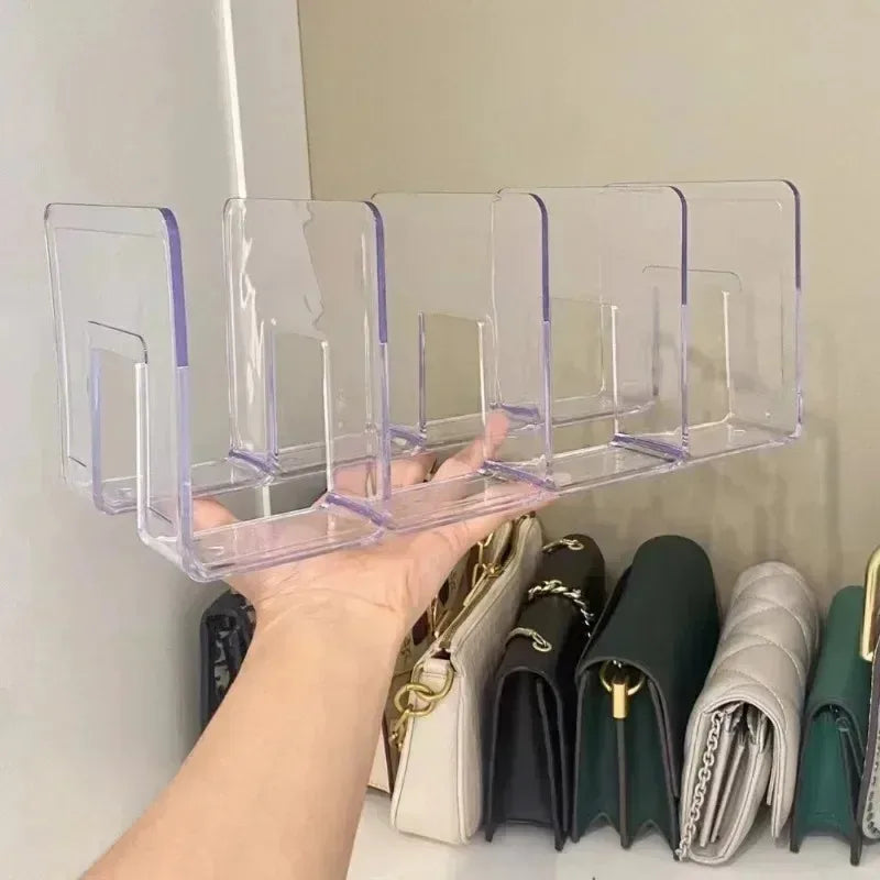 Acrylic Handbag Storage Rack, Transparent Handbag Storage Box, Display Rack, Fashionable Handbag Hanger, Wardrobe Shelf Rack