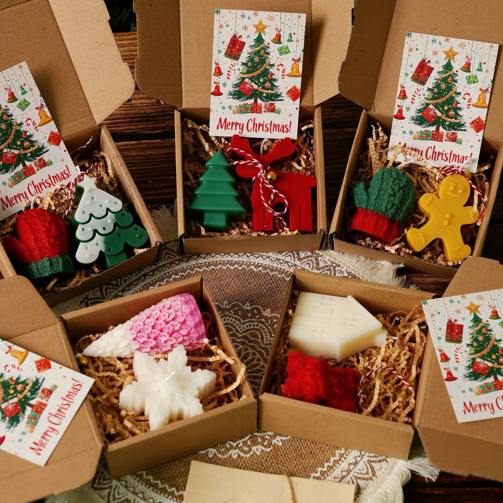 Christmas Tree & Gingerbread Scented Candle Gift Set | Soy Wax