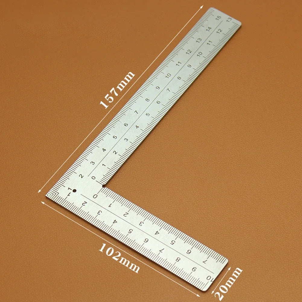 90 Degree Angle Ruler Stainless Steel L Shape Measuring Tool Metal