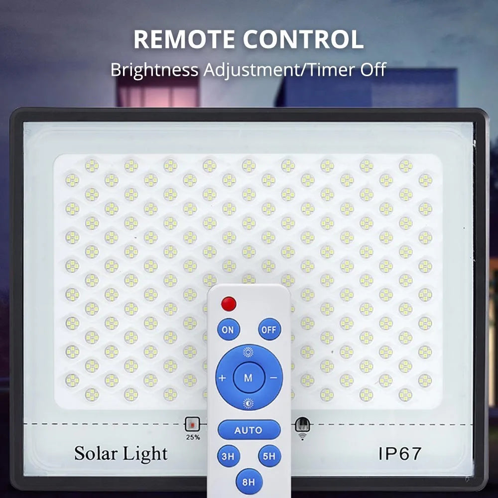 18000LM LED Solar Flood Lights Street Lamp Outdoor Waterproof Remote Zpaxo