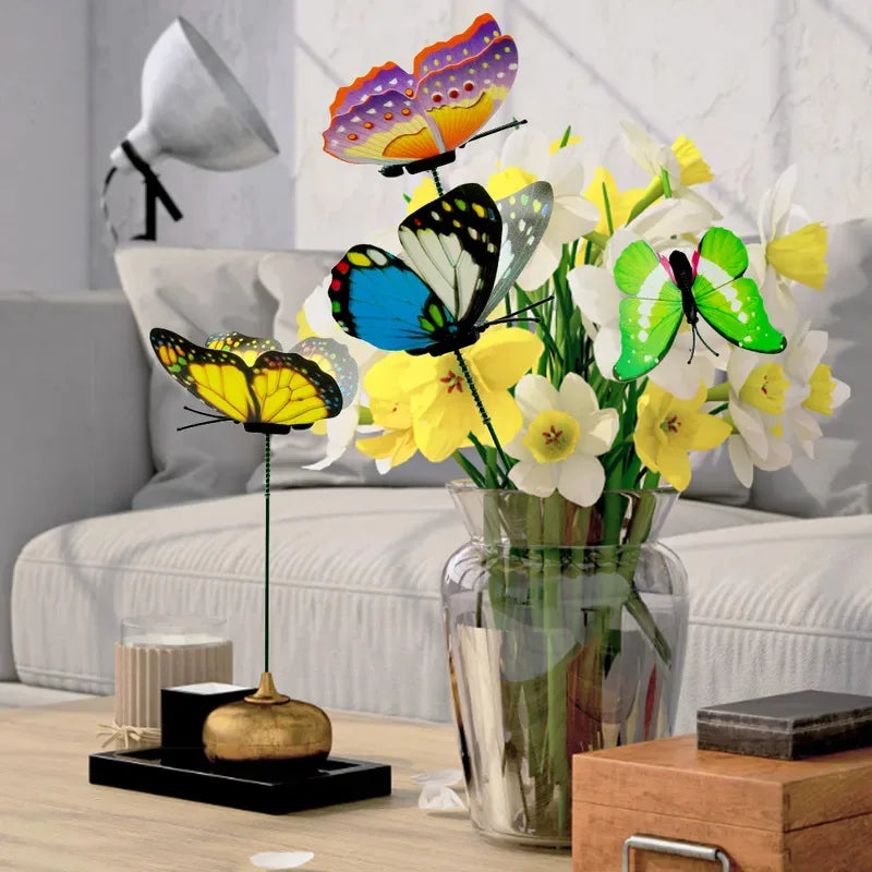Glowing Butterfly Garden Stakes – Waterproof Lawn Yard Decor