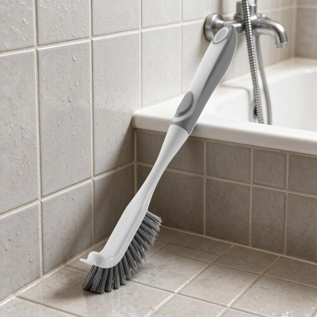 Bathroom Cleaning Brush Crevice Scrubber Non-slip Handle Floor Tile