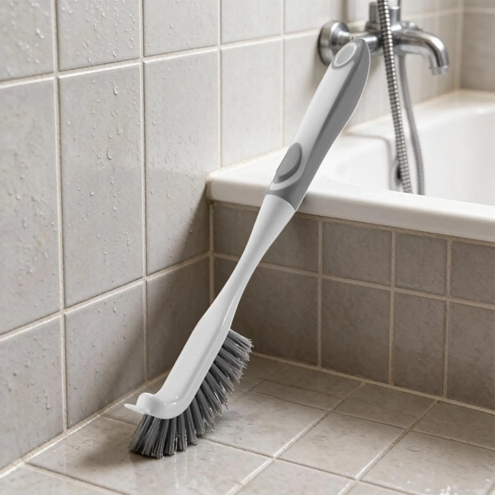 Bathroom Cleaning Brush Crevice Scrubber Non-slip Handle Floor Tile