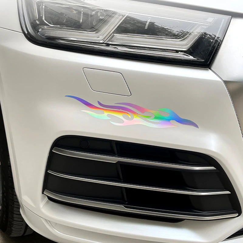 Flame Reflective Car & Moto Body Decal Stickers – 29cm Pair