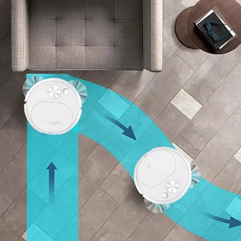 Automatic Electric Floor Vacuum Cleaner 3-in-1 1500Pa USB Rechargeable Wireless Sweeping Mop for Home Office Use Zpaxo
