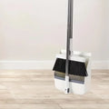 1 Set Household Broom And Dustpan Set Durable Sweeping Broom And Dustpan With Long Handle For Home Office School Dorm Zpaxo White