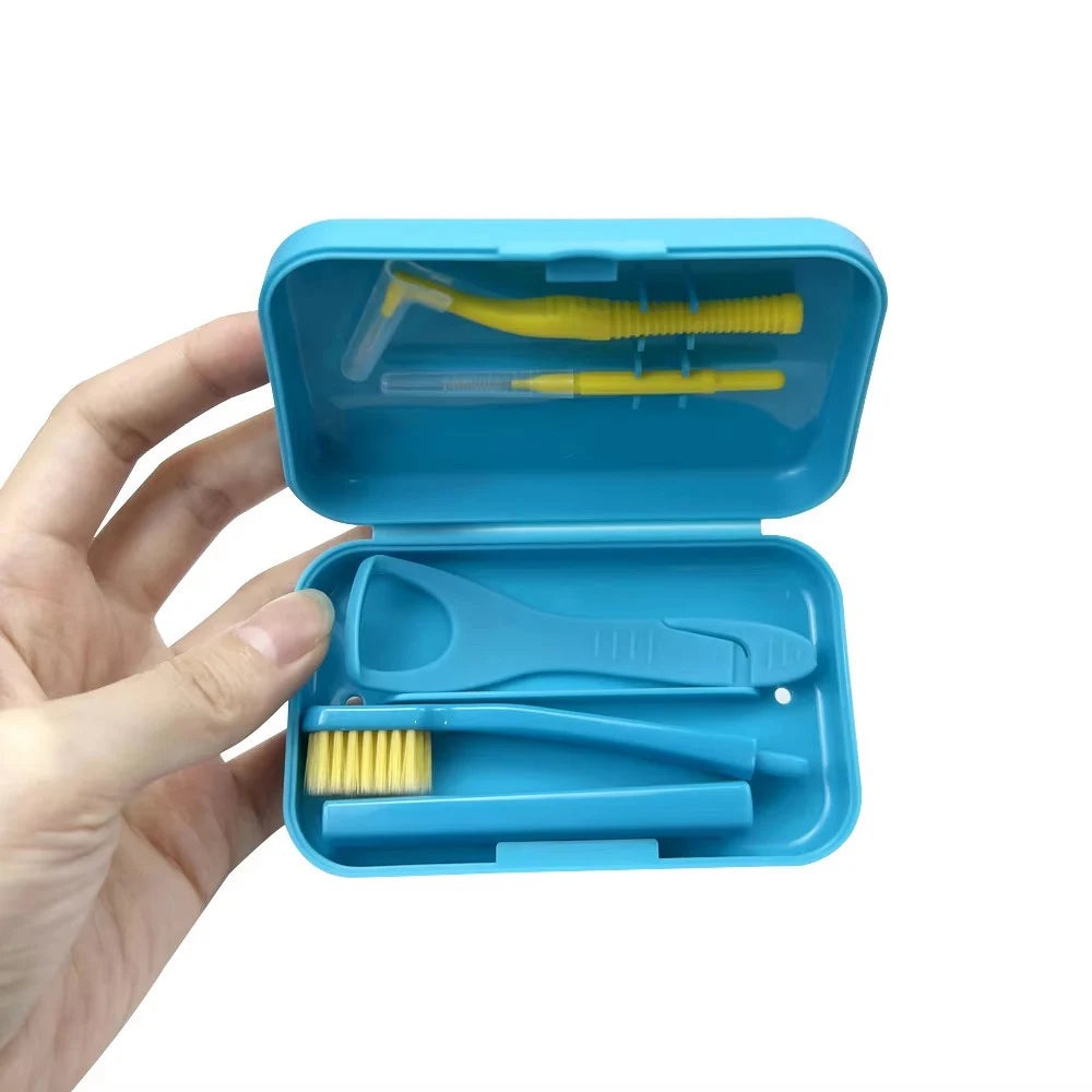 Portable Toothbrush Box Orthodontic Oral Hygiene Tools Kits Zpaxo