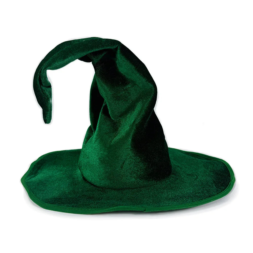 Velvet Witch Hat – Soft Pleated Halloween Costume Hat