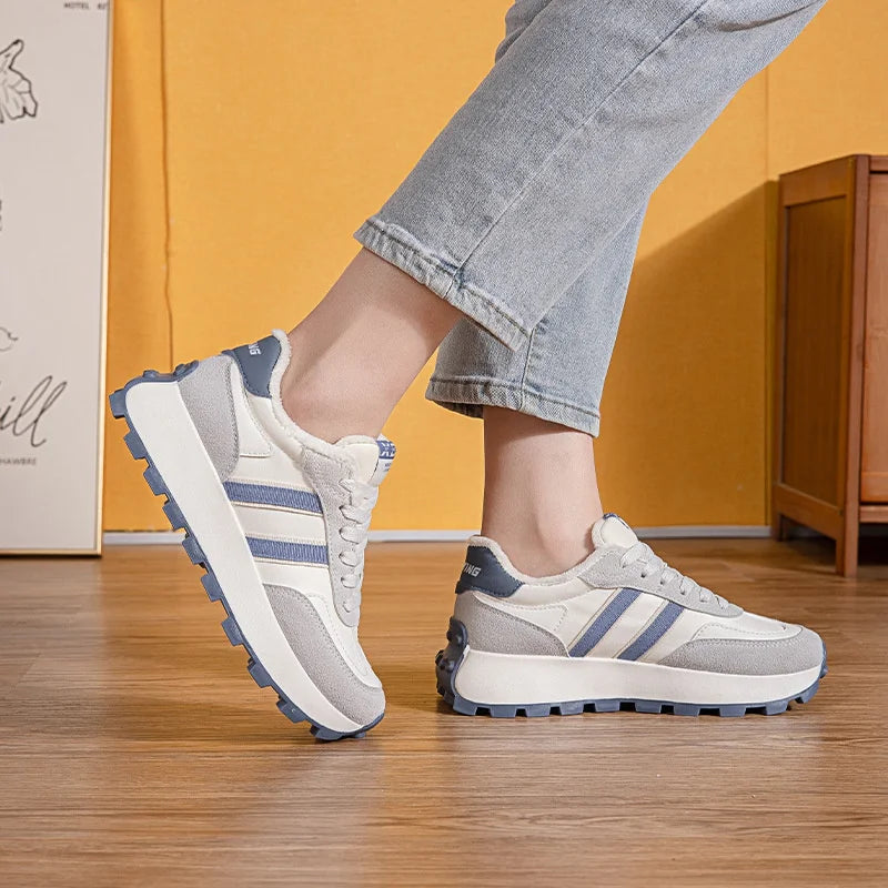 2023 Autumn Winter Fashion Women Sneaker Luxury Warm Soft Casual Zpaxo
