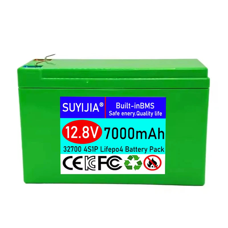 Rechargeable 12.8V 7Ah 32700 4S1P Lifepo4 Battery with 4S 40A BMS Balanced Electric Boat and Uninterruptible 12V Power Supply Zpaxo