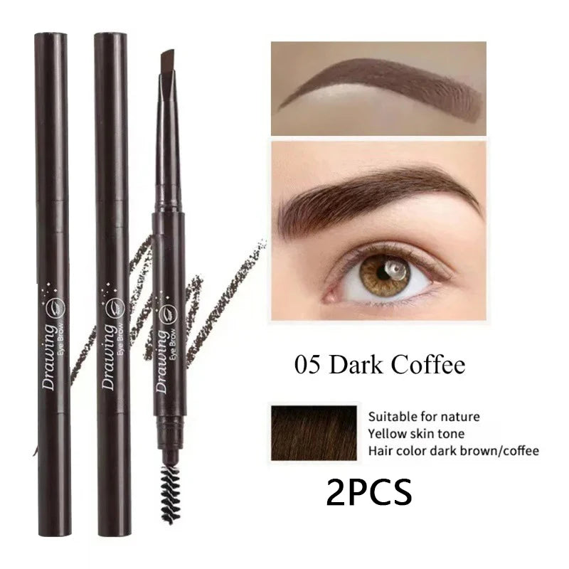 Double-headed Eyebrow Pencil Extremely Fine Waterproof Enhancers Long
