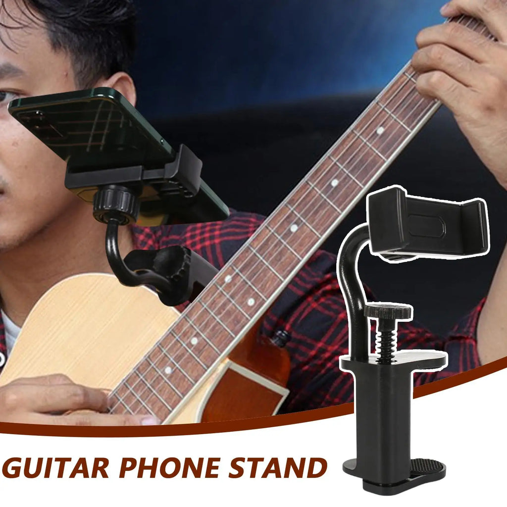 Guitar Phone Clip Holder Adjustable Smartphone Mount Video Recording