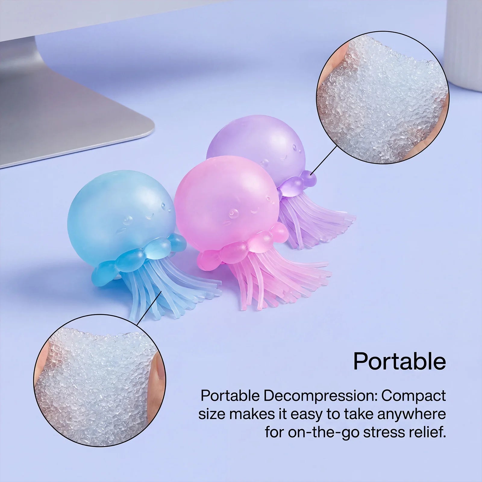 Jellyfish Squishy Stress Relief Toy – Slow Rebound Sensory Ball Squishy Stress Toy Zpaxo