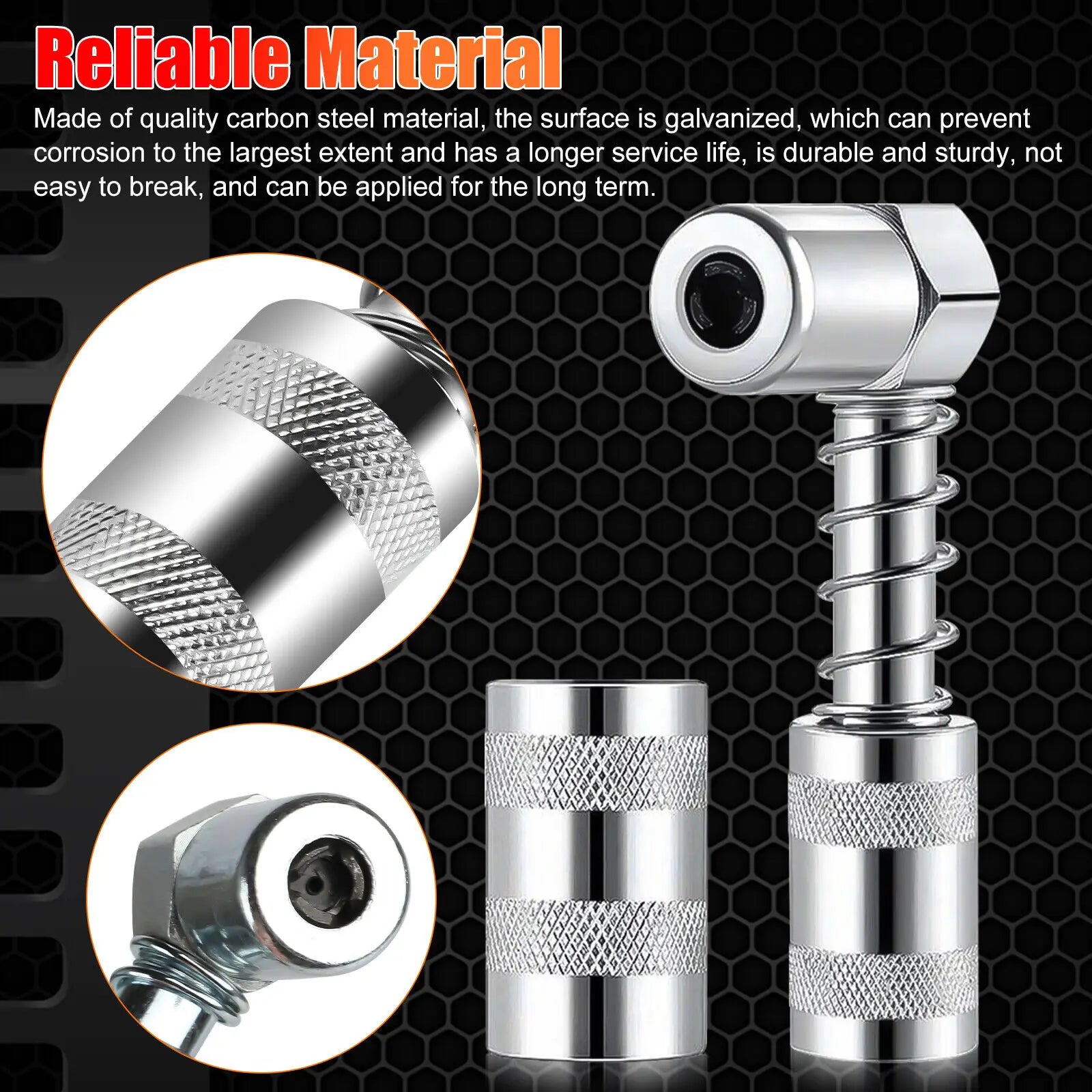 90 Degree Grease Coupler Fitting Tool Adapter Nozzle Lubrication