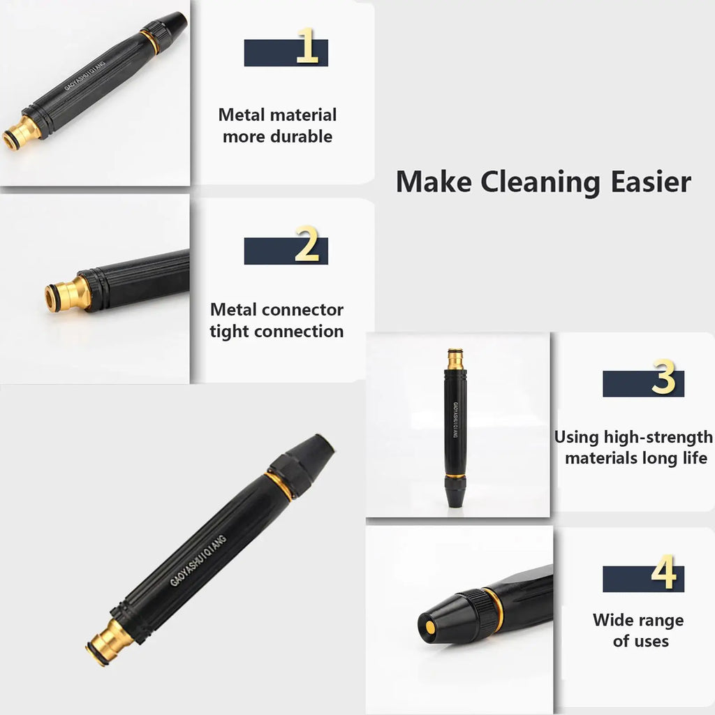 Pressure Washing Water Gun Adjustable Nipple Portable Direct Spray