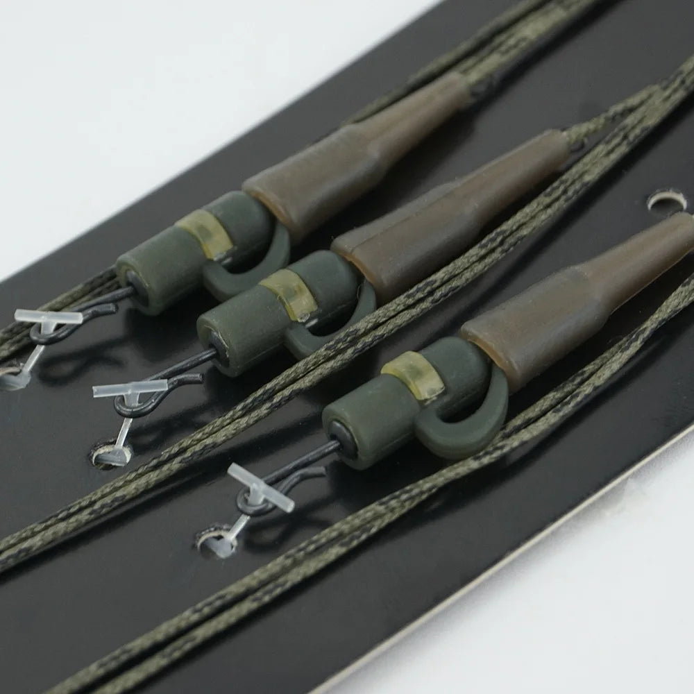 Carp Fishing Lead Core Helicopter Rigs 3-Pack – 45LB Braided Carp Fishing Rig Zpaxo