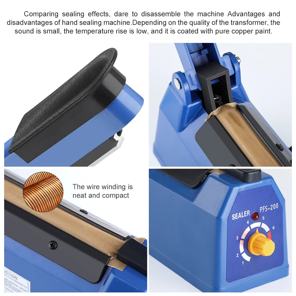 Impulse Sealer Manual Heat Machine Plastic Bags Shrink Wrap Vacuum