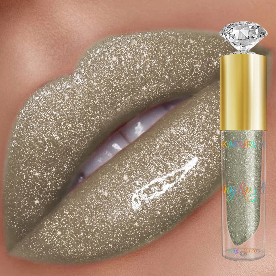 9 Colors Diamond Shimmer Glitter Lip Gloss Moisturizing Liquid