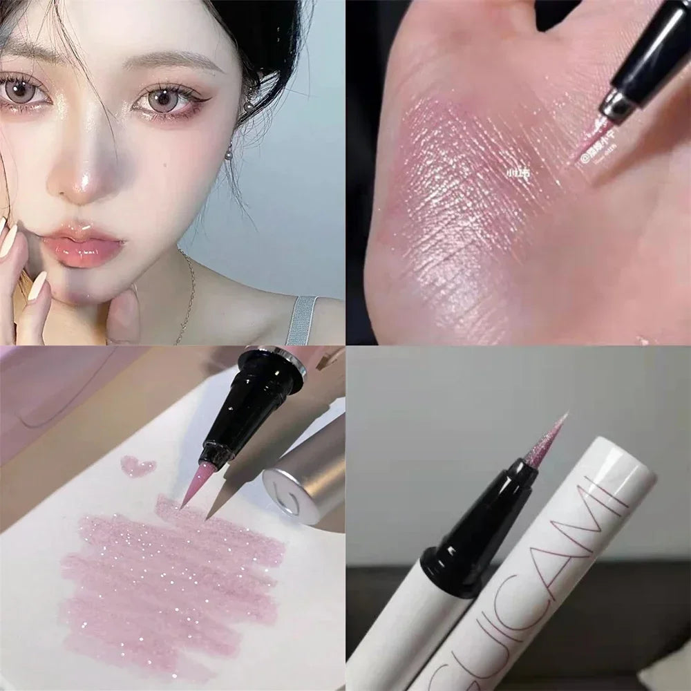 Shimmer Highlighter Pencil Smooth long lasting Waterproof Diamond Champagne Gold Pink Brighten Eye Shadow & Liner Silkworm Pen Zpaxo