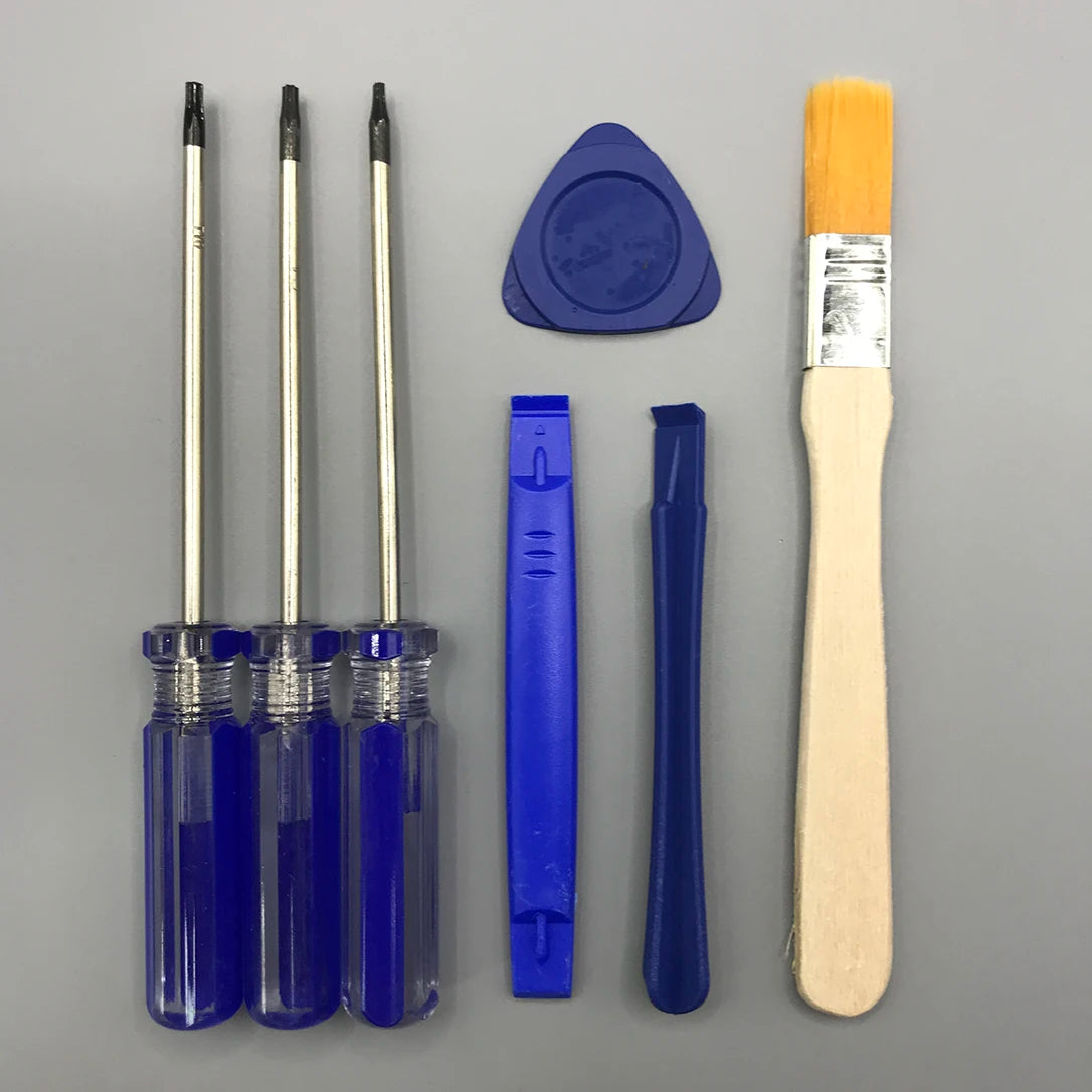 7Pcs Professional Repair Tool Kit Torx T6 T8 T10 Security Screwdriver Set Game Console Controller For PS5 PS4 PS3 Xbox One 360 Zpaxo Blue Kit
